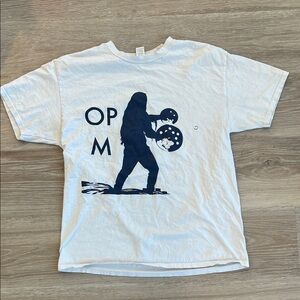 Vintage Orange Peel Mystic OPM Local Band Shirt White Tee with Blue Graphic